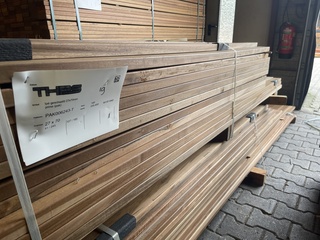 Ca. 168x Ipé Country Grade planken geschaafd, 27x70mm, lengte 127/185c